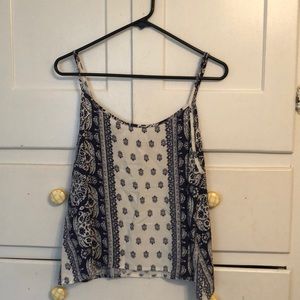 Paisley spaghetti strap shirt